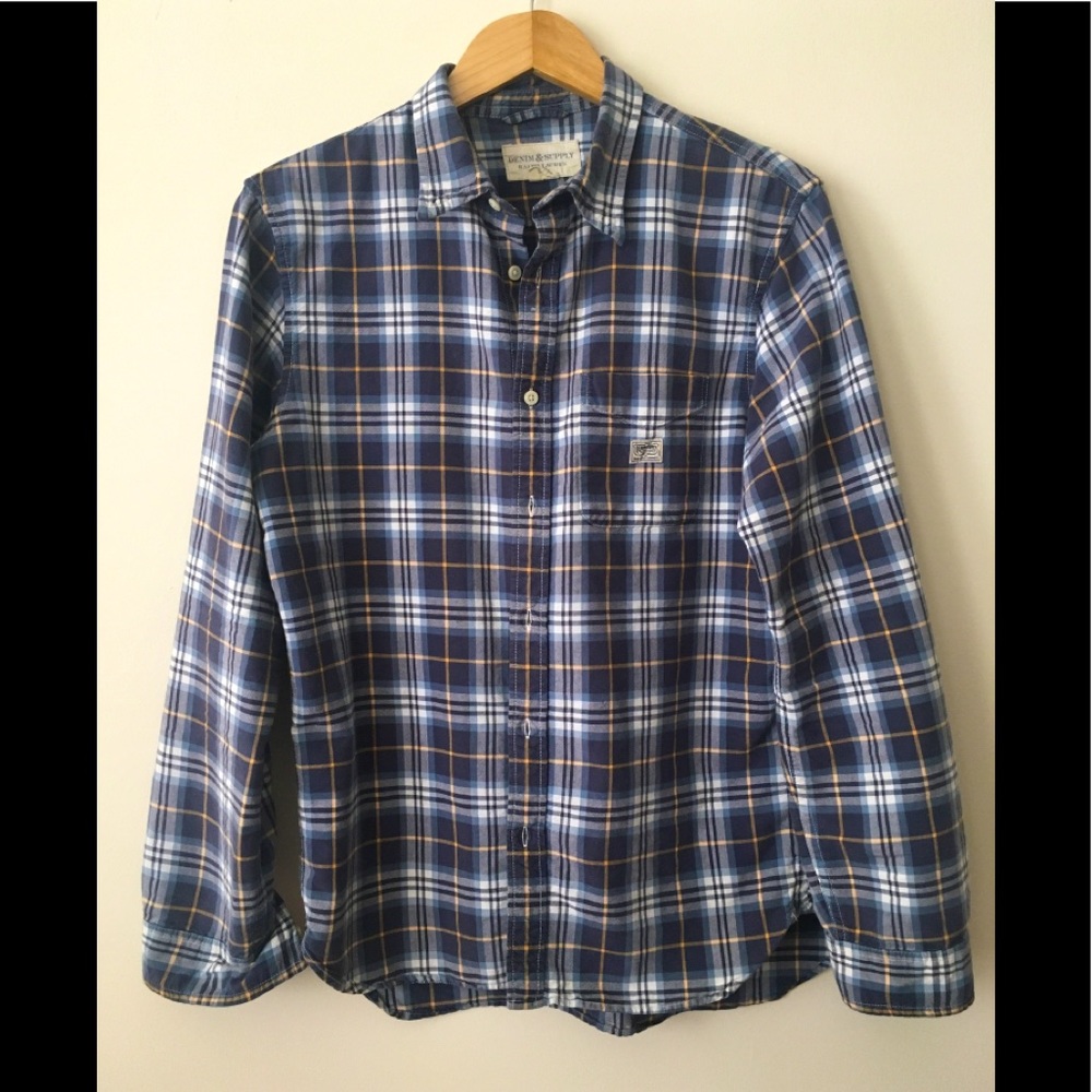 Denim & supply company Ralph Lauren, men’s Long sleeve button down shirt M